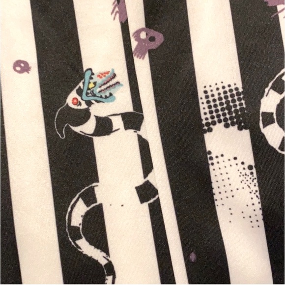 HP BEETLEJUICE-MATCHING CIRCLE SKIRT & LONG SLEEVE TOP SET~PETER PAN COLLAR - Picture 9 of 10